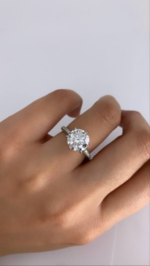 3 Carat Solitaire Diamond Engagement Ring, Diamond Engagement Ring, 18K  White Gold Ring, Diamond Gold Ring, Round Brilliant Real Diamond - Etsy