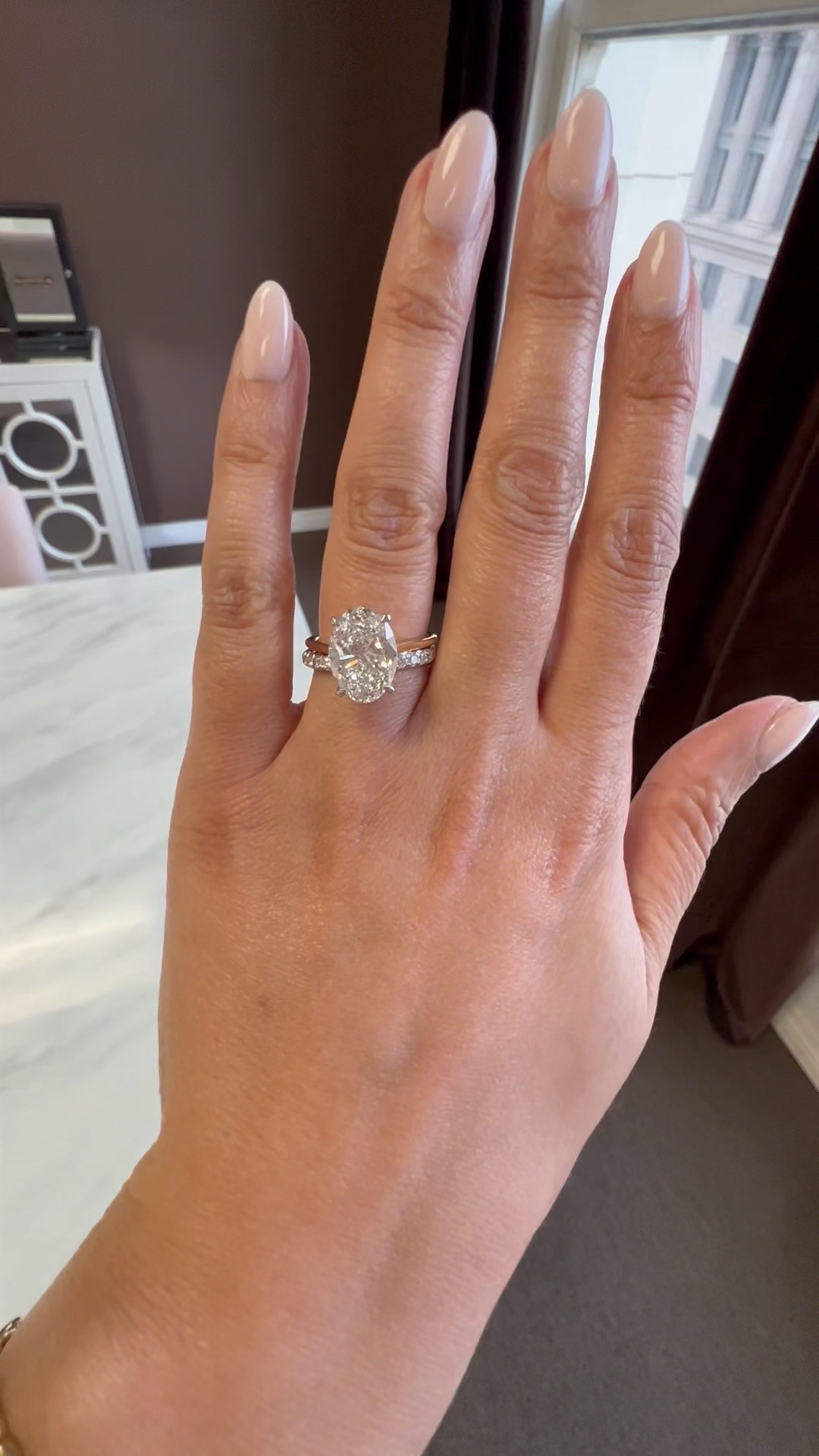 Custom Platinum Engagement Ring with Oval Diamond Halo | Exquisite Jewelry  for Every Occasion | FWCJ