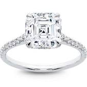 Asscher Cut Diamond Engagement Ring Asscher Cut Diamond Engagement Ring with white gold metal